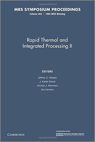 Rapid Thermal and Integrated Processing II: Volume 303 baixar