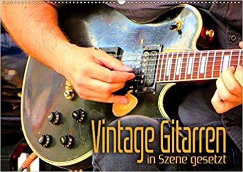 Vintage Gitarren in Szene gesetzt (Wandkalender 2021 DIN A2 quer): Einmalige Bilder original alter oder künstlich gealterter Gitarren und Bässe (Monatskalender, 14 Seiten ) (CALVENDO Kunst)