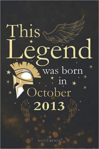 indir This Legend Was Born In October 2013 Lined Notebook Journal Gift: 6x9 inch, PocketPlanner, Paycheck Budget, Appointment, Monthly, Appointment , Agenda, 114 Pages