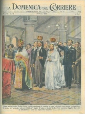Celebrate nella chiesa russo - ortodossa di Londra le nozze del principe Alessio Melikoff con una signorina inglese.