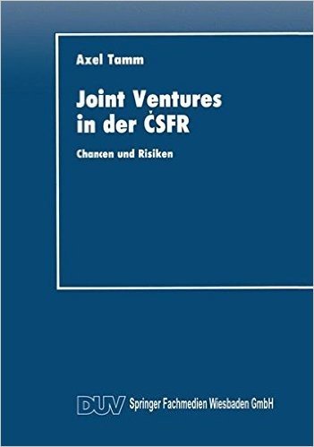 Joint Ventures in Der Sfr: Chancen Und Risiken