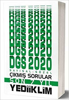 Yediiklim 2020 DGS Sayısal Sözel Son 7 Yıl Çıkmış Sorular