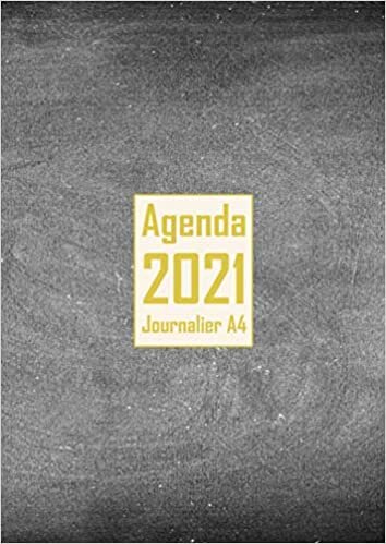 indir Agenda 2021 Journalier A4: Planificateur 12 Mois Grand Format avec Calendrier 2021, 1 Jour par Page, avec Planification Mensuel