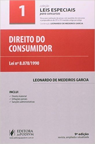 Direito do Consumidor. Lei N. 8.078 1990 - Volume 1. Coleção Leis Especiais Para Concursos