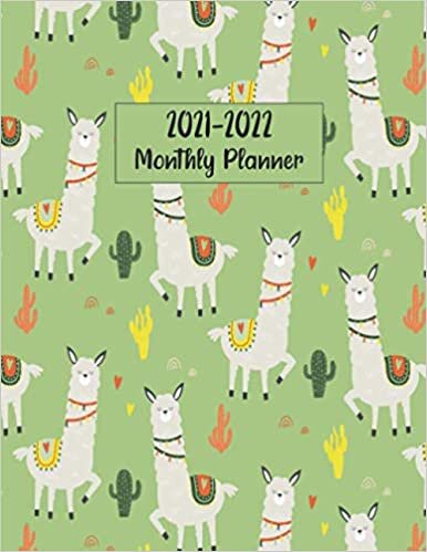 indir 2021-2022 Monthly Planner: Llama Planner diary, Calendar, Notes, Contact Organizer, Agenda, 2 Year Monthly Planner, Llama gifts for women, men, boys, girls.