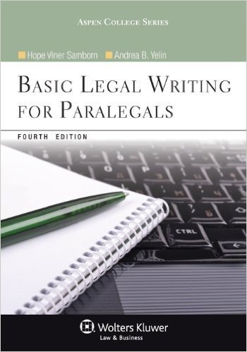 Basic Legal Writing for Paralegals, Fourth Edition
