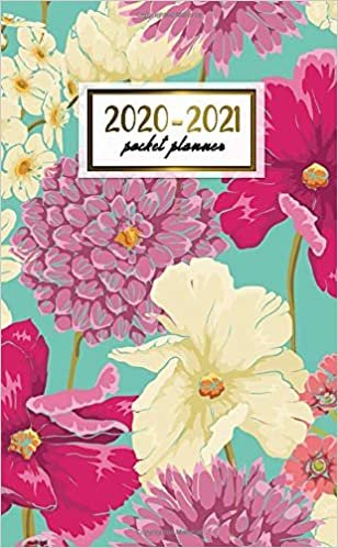 indir 2020-2021 Pocket Planner: Cute Floral Watercolor Two-Year (24 Months) Monthly Pocket Planner &amp; Agenda | 2 Year Organizer with Phone Book, Password Log &amp; Notebook