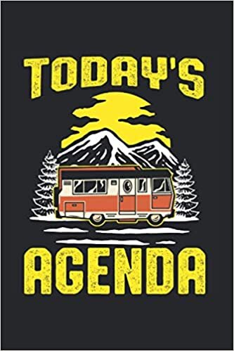 indir Todays Agenda | Mountains Hiking Camping Diary Gift Idea: Notebook A5 120 pages lined