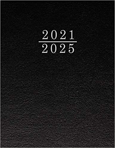 indir Planificateur 2021-2025, agenda mensuel A4 pour consulter l&#39;agenda de janvier 2021 à décembre 2025, agenda vintage avec 2 pages par mois - Agenda Français - (Noir)