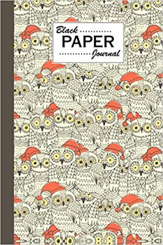 indir Black Paper Journal: Cute Owls Black Paper Journal, Solid Black Journal With Black Pages | Reverse Color Notebook | Black Out Paper, 120 Pages, Size 6&quot; x 9&quot;