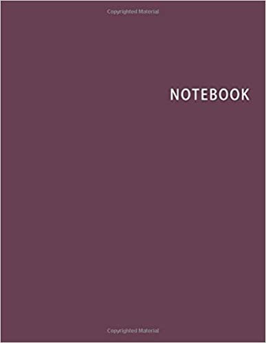 Notebook: Unlined/Unruled/Plain Notebook Journal Dairy Sketchbook - Large 8.5 x 11 inches - 110 Pages
