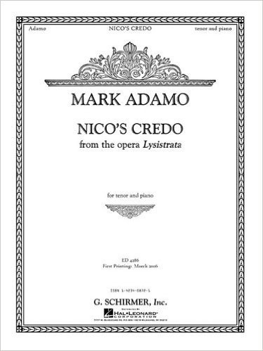 Nico's Credo from Lysistrata: Ed4286