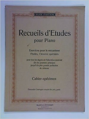 piano ELITE EDITION recueils d`etudes , cahier specimen