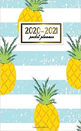 indir 2020-2021 Pocket Planner: 2 Year Pocket Monthly Organizer &amp; Calendar | Cute Lined Two-Year (24 months) Agenda With Phone Book, Password Log and Notebook | Pretty Jungle Pineapple Print