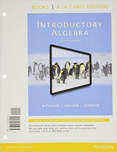Introductory Algebra, Books a la Carte Edition, Plus Mymathlab -- Access Card Package
