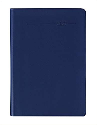 Taschenkalender Buch PVC blau 2021 - Büro-Kalender 8x11,5 cm - 1 Woche 2 Seiten - 144 Seiten - Notiz-Heft - Alpha Edition indir