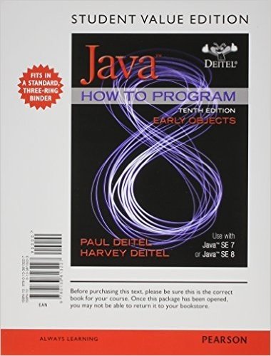 Student Value Edition for Java How to Program, Early Objects Plus Myprogramminglab with Pearson Etext -- Access Card Package
