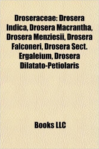 Droseraceae Introduction: Drosera Indica, Drosera Macrantha, Drosera Menziesii, Drosera Falconeri, Drosera Sect. Ergaleium baixar