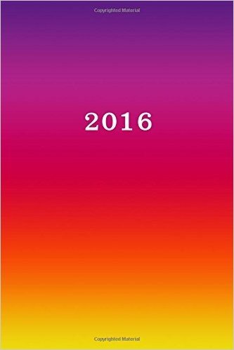 2016: Calendario/Planificador de Cita: 1 Semana En 2 Lados, Formato 6" X 9" (15.24 X 22.86 CM), Encuadernacion de Colores