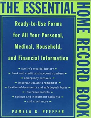 indir The Essential Home Record Book: Ready Use Forms for All your pers med Household Financial info