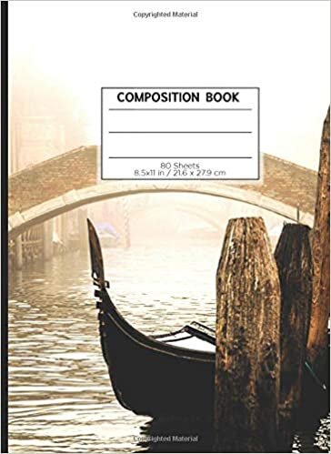 COMPOSITION BOOK 80 SHEETS 8.5x11 in / 21.6 x 27.9 cm: A4 Dotted Paper Notebook | "Venice" | Workbook for s Kids Students Boys | Writing Notes School College | Grammar | Languages | Art
