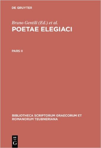 Poetae Elegiaci. Pars II