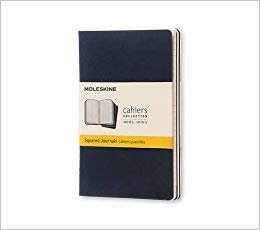 Cahier Bolso quadrados capa azul (Moleskine SR