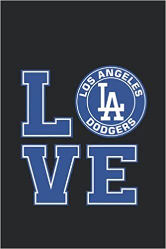 indir Love Los Angeles Dodgers Number Notebooks, Logbook, Journal Composition Book College Ruled 110 Pages 6x9 in