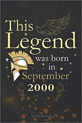 indir This Legend Was Born In September 2000 Lined Notebook Journal Gift: PocketPlanner, Appointment , 114 Pages, Appointment, Monthly, 6x9 inch, Agenda, Paycheck Budget