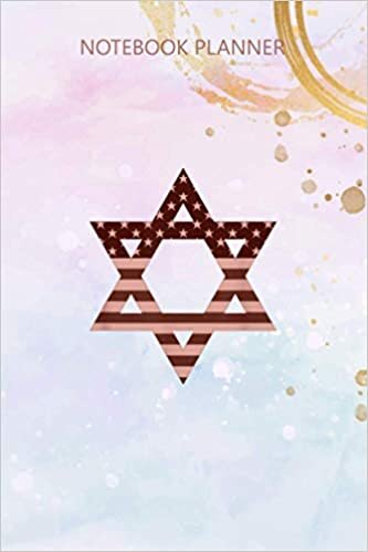 indir Notebook Planner Star of David American Flag Proud Jewish Israel Men Women: Budget, Simple, Daily Journal, Over 100 Pages, 6x9 inch, Simple, Meal, Agenda