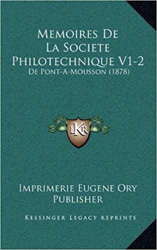 indir Memoires de La Societe Philotechnique V1-2: de Pont-A-Mousson (1878)