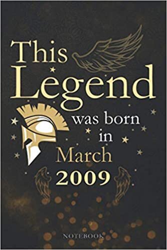 indir This Legend Was Born In March 2009 Lined Notebook Journal Gift: Appointment, Appointment , 114 Pages, Agenda, Paycheck Budget, Monthly, 6x9 inch, PocketPlanner