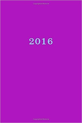 2016: Kalender/Agenda: 1 Week Op 2 Pagina's, Formaat CA. A5, Kaft Lila