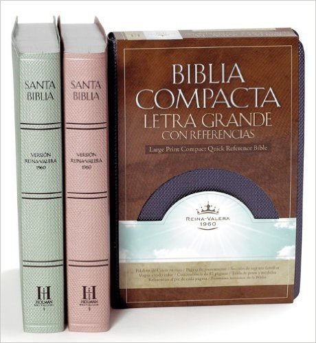 Rvr 1960 Biblia Compacta Letra Grande Con Referencias, Esmeralda Sutil Simil Piel