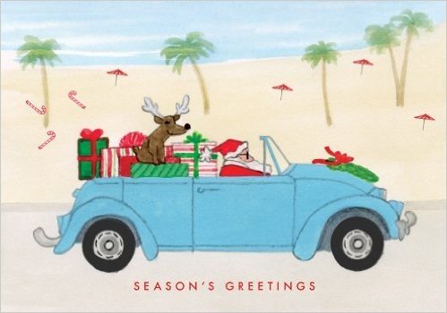 Santa's Beach Cruise Holiday Notecards
