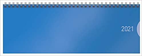 Tischquerkalender Classic Colourlux blau 2021: 1 Woche 1 Seite; Bürokalender mit nützlichen Zusatzinformationen; Format: 29,8 x 10,5 cm