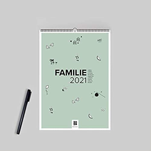 Design Familienwandkalender A3 Hochformat (2021): Praktischer Familienkalender (5 Spalten)