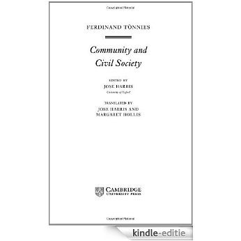 Tönnies: Community and Civil Society (Cambridge Texts in the History of Political Thought) [Kindle-editie] beoordelingen