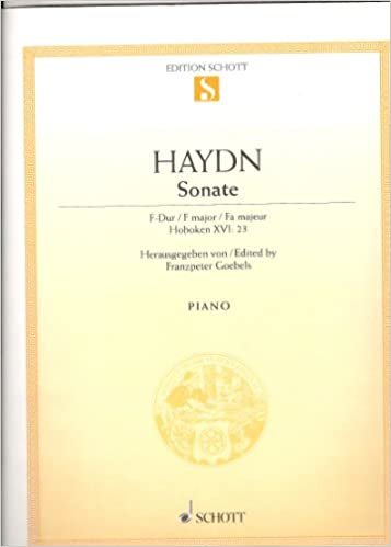 Sonate F-Dur: nach dem Urtext. Hob. XVI:23. Klavier. (Edition Schott Einzelausgabe)