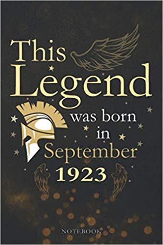indir This Legend Was Born In September 1923 Lined Notebook Journal Gift: Appointment , 114 Pages, Appointment, Paycheck Budget, PocketPlanner, Monthly, Agenda, 6x9 inch