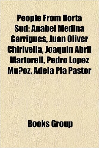 People from Horta Sud: Anabel Medina Garrigues, Juan Oliver Chirivella, Joaquin Abril Martorell, Pedro Lopez Munoz, Adela Pla Pastor baixar