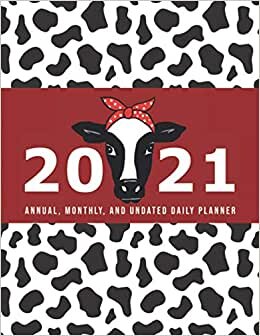 indir 2021 Annual, Monthly, and Undated Daily Planner: Year of the Ox Scheduler /Organizer with 2021-2022 Calendar - Farmhouse-Cow for Strong Women, Strong Moms