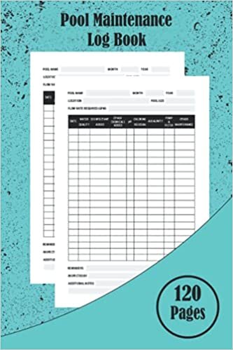indir Pool Maintenance Log Book: Daily Detailed Swimming Pool Checklist To Track Cleaning with a premium cover design