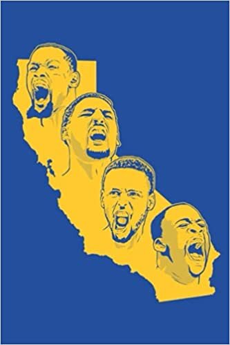 indir Golden State Warriors Notebook: Minimalist Composition Book | 100 pages | 6&quot; x 9&quot; | Collage Lined Pages | Journal | Diary | For Students, Teens, and ... School, College, University, School Supplies