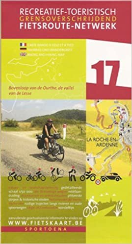 Ourthe spring 17 Lesse Valley biking &  hiking map