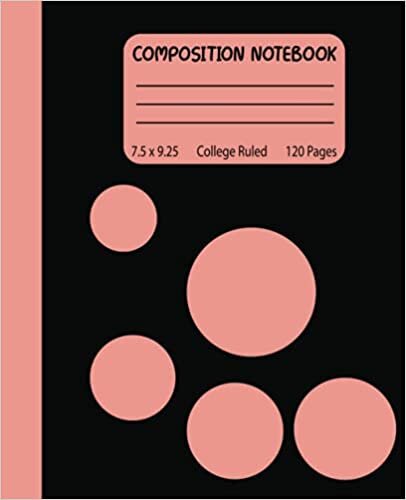 indir Composition Notebook: Black and Pink Composition Notebook Journal College Ruled For Boys Girls Kids Teens Student | 7.5 x 9.25 - 120 Pages | Back to School and College