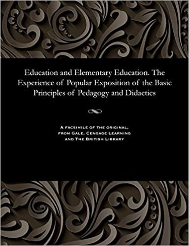 Education and Elementary Education. The Experience of Popular Exposition of the Basic Principles of Pedagogy and Didactics