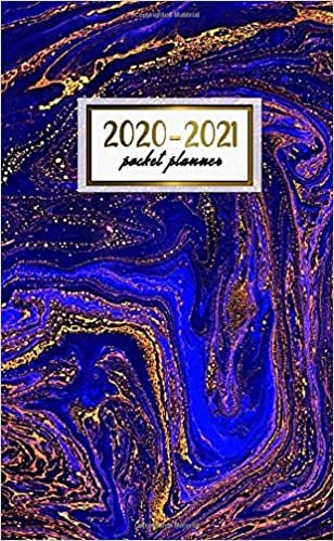 indir 2020-2021 Pocket Planner: Cute Marble Two-Year (24 Months) Monthly Pocket Planner &amp; Agenda | 2 Year Organizer with Phone Book, Password Log &amp; Notebook | Pretty Blue &amp; Gold Acrylic Print