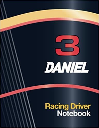 indir Daniel 3 Racing Driver Notebook: World Champion Team Race Car Livery Cover, Ruled Journal with Car Maintenance Schedule. Great for school and work