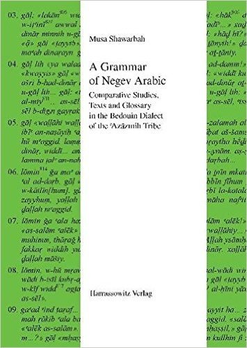 A Grammar of Negev Arabic: Comparative Studies, Texts and Glossary in the Bedouin Dialect of the 'Azazmih Tribe